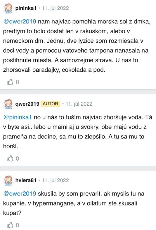 Atopický ekzém skúsenosti Modrykonik