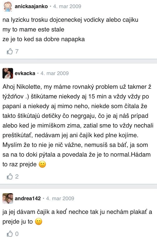 Štikútka novorodenca skúsenosti Modrykonik