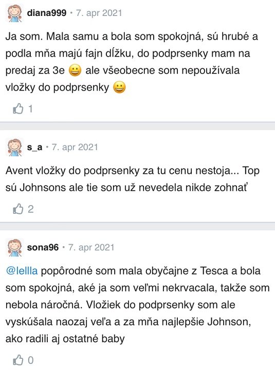 Popôrodné vložky diskusia Modrykonik