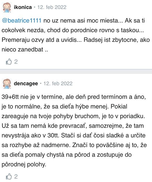 40. týždeň tehotenstva diskusia Modrykonik