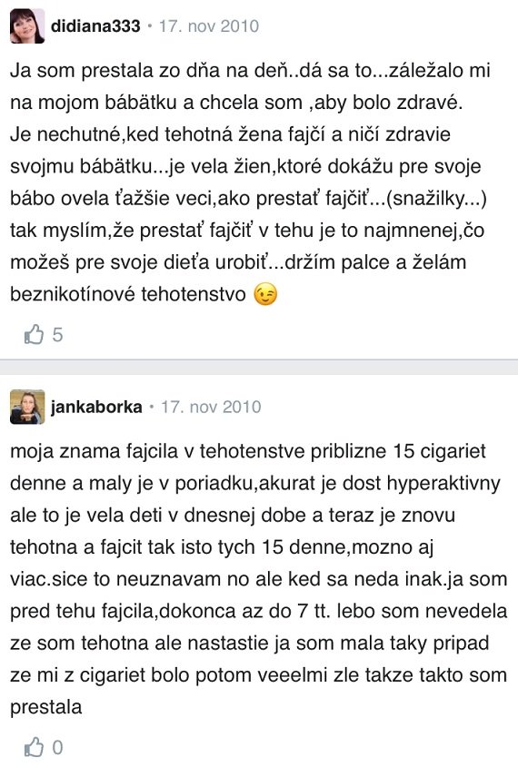 Fajčenie v tehotenstve diskusia Modrykonik