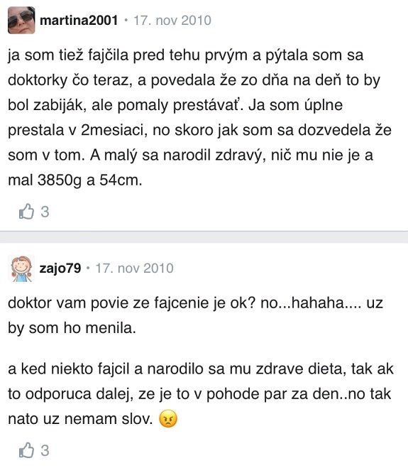 Fajčenie v tehotenstve skúsenosti Modrykonik