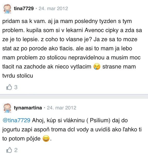 Hemoroidy v tehotenstve – diskusia Modrykonik