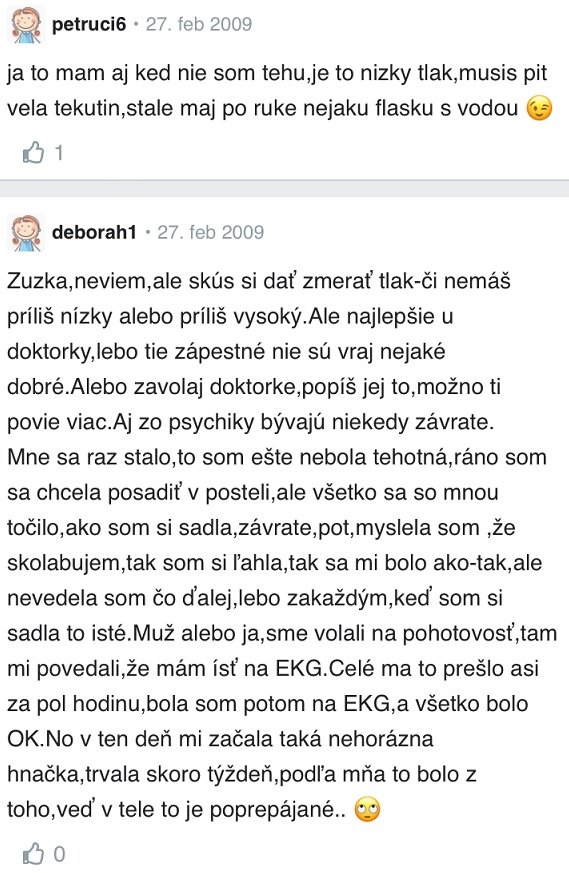 Únava, slabosť a točenie hlavy v tehotenstve diskusia Modrykonik