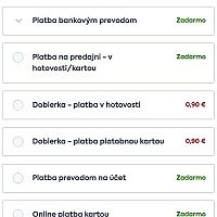 Ihrysko.sk spôsoby platby